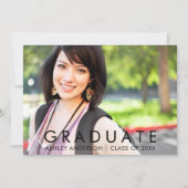 ミニマモダンリストの卒業写真 案内状 (正面)