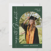 ミニマモダンリストの卒業4写真卒業パーティー 招待状 (正面)