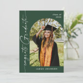 ミニマモダンリストの卒業4写真卒業パーティー 招待状 (スタンド正面)