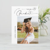 ミニマモダンリストの卒業4写真卒業パーティー 招待状 (スタンド正面)