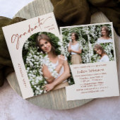 ミニマモダンリストの卒業4写真卒業パーティー 招待状