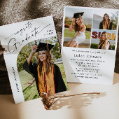 ミニマモダンリストの卒業4写真卒業パーティー 招待状