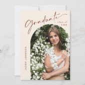 ミニマモダンリストの卒業4写真卒業パーティー 招待状 (正面)