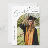 ミニマモダンリストの卒業4写真卒業パーティー 招待状 (正面)