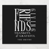 ミニマモダンリストの友人付与ラベル スパークリングワインラベル (シングルラベル)