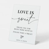 ミニマモダンリストの台本の愛は甘い好意のサイン 台座サイン (正面)