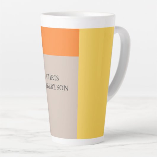 ミニマモダンリストの名前 カフェラテマグ (右アングル)