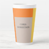 ミニマモダンリストの名前 カフェラテマグ (正面)