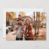 ミニマモダンリストの喜びの願い写真クリスマス シーズンカード (正面)