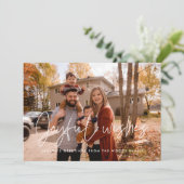 ミニマモダンリストの喜びの願い写真クリスマス シーズンカード (スタンド正面)