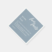 ミニマモダンリストの埃っぽい青いおもしろいファクト結婚ズ スタンダードカクテルナプキン (角)