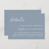 ミニマモダンリストの埃っぽい青い緑のエンクロージャカード 招待状 (正面/裏面)