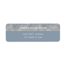 ミニマモダンリストの埃の多い青い水の色のストライプ ラベル