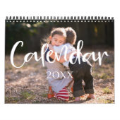 ミニマモダンリストの家族の写真カレンダー カレンダー (カバー)