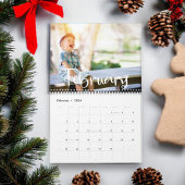 ミニマモダンリストの家族の写真カレンダー カレンダー