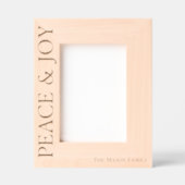 ミニマモダンリストの平和と喜びクリスマスレーザー レーザー彫刻フレーム (正面)