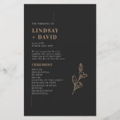 ミニマモダンリストの式結婚プログラム (正面)