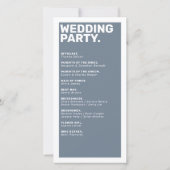 ミニマモダンリストの式結婚プログラム (裏面)