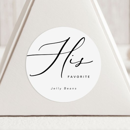 ミニマモダンリストの彼のお気に入りの好意ラウンドステッカー ラウンドシール