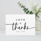 ミニマモダンリストの愛とス感謝していペットリー結婚ズ サンキューカード (スタンド正面)