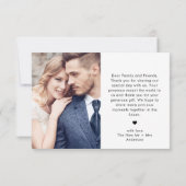 ミニマモダンリストの愛とス感謝していペットリー結婚ズ サンキューカード (裏面)