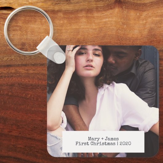 ミニマモダンリストの愛婚約したの写真 キーホルダー (正面)