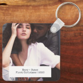 ミニマモダンリストの愛婚約したの写真 キーホルダー (裏面)