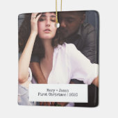 ミニマモダンリストの愛婚約したの写真 セラミックオーナメント (左)