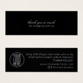 ミニマモダンリストの感謝してい顧客割引の挿入 (正面&裏面)