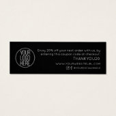 ミニマモダンリストの感謝してい顧客割引の挿入 (裏面)