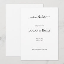 ミニマモダンリストの文字結婚式は日付カードを保存