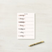 ミニマモダンリストの日がやるべき週 ポストイット (デスク上)