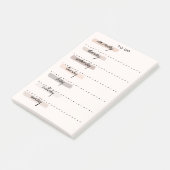 ミニマモダンリストの日がやるべき週 ポストイット (アングル)