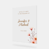 ミニマモダンリストの書結婚道の歓迎 アクリルサイン (傾斜)