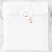 ミニマモダンリストの書結婚道の歓迎 スクエアシール (バッグ)