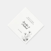 ミニマモダンリストの書結婚道の歓迎 スタンダードカクテルナプキン (角)