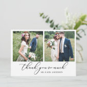 ミニマモダンリストの書結婚道の2枚の写真 サンキューカード (スタンド正面)