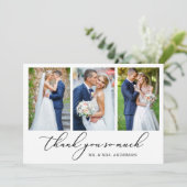 ミニマモダンリストの書結婚道の3枚の写真 サンキューカード (スタンド正面)