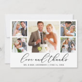 ミニマモダンリストの書結婚道の5つのフォトラブ サンキューカード (正面)