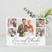 ミニマモダンリストの書結婚道の5つのフォトラブ サンキューカード (スタンド正面)