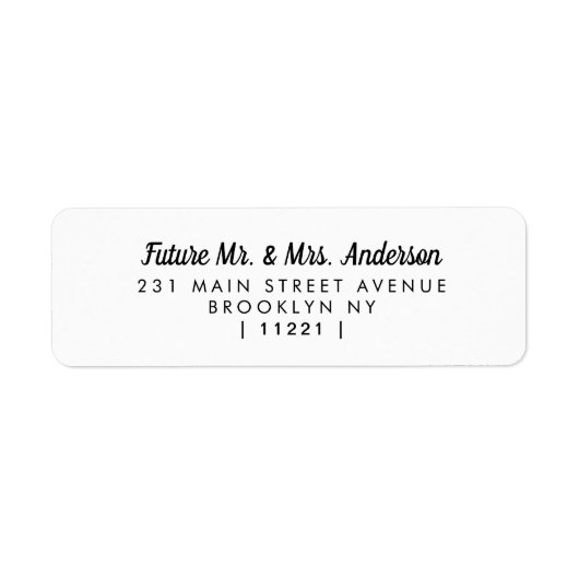 ミニマモダンリストの未来ブラック夫人エレガント ラベル (正面)