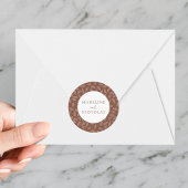 ミニマモダンリストの植物茶色のク結婚レイ ラウンドシール