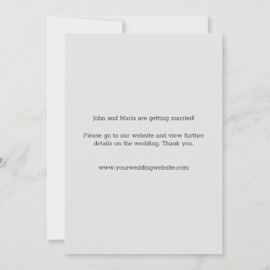 ミニマモダンリストの水彩写真の保存日付 セーブザデート (裏面)