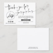 ミニマモダンリストの注文ありがとう名刺 名刺 (正面/裏面)