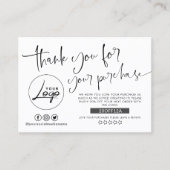 ミニマモダンリストの注文ありがとう名刺 名刺 (正面)