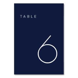 ミニマモダンリストの海軍と白のテーブル番号テーブル テーブルナンバー