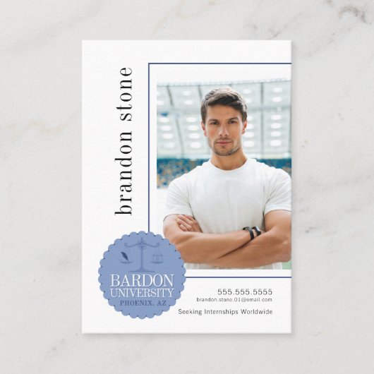 ミニマモダンリストの特大インターンシップ 名刺 (正面)