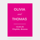 ミニマモダンリストの王室のブルーの歓迎 アクリルサイン (正面)