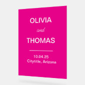 ミニマモダンリストの王室のブルーの歓迎 アクリルサイン (傾斜)