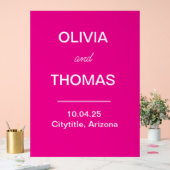 ミニマモダンリストの王室のブルーの歓迎 アクリルサイン (ウェディング)